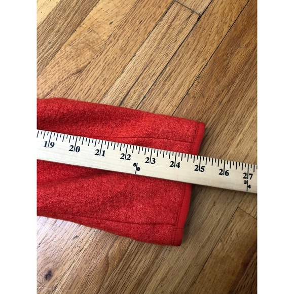 Talbots Women's Orange Boucle Ladies Collarless Wool Blend Jacket Gold Buttons - Picture 10 of 11